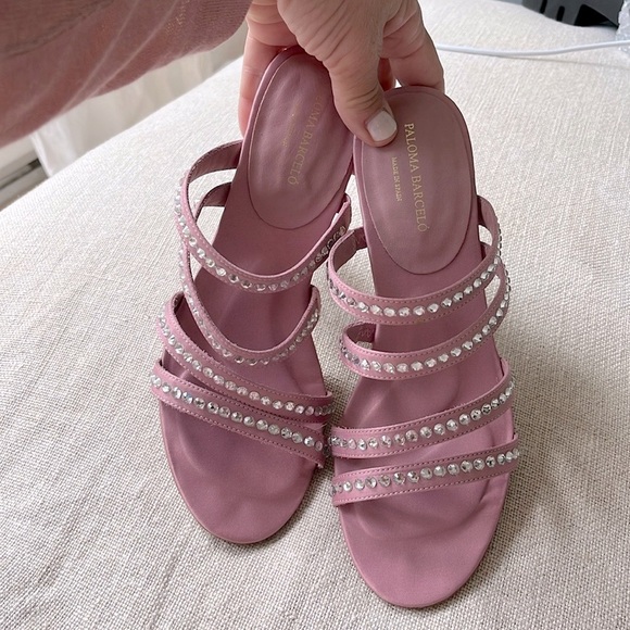 Free People NWT Slip In Paloma Barcelo Satin Crystal Espadrille Chic Sexy❤️🌸 - Picture 1 of 11